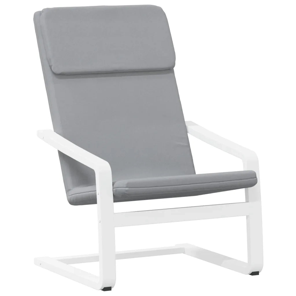 Divano Sedia-Poltrona Relax con Poggiapiedi Grigio Chiaro in Tessuto 523129