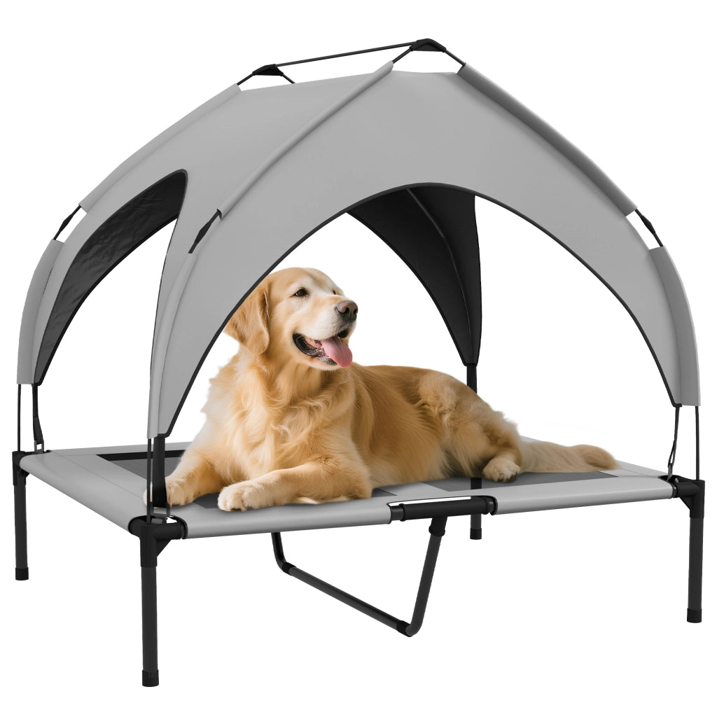 Cuccia per Cane con Tetto ¨C zephmum ¨C Grigio Chiaro 91x76x89 cm