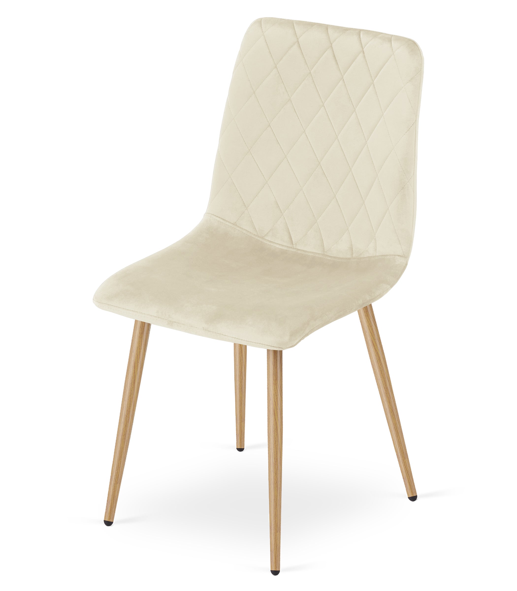 VALORA TURIN Sedia in velluto - Beige chiaro x 2