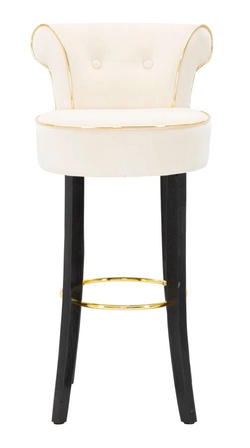 Sgabello Bar Luxy Crema 46x48x96 cm in Legno e Plastica