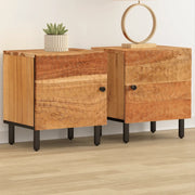 Comodini 2pz 40x33x46 cm in Legno Massello di Acacia 356852