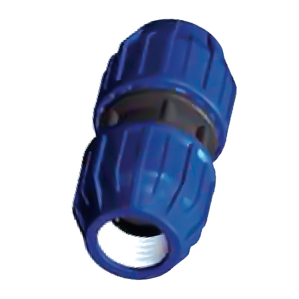 Raccordo diritto doppio in polipropilene