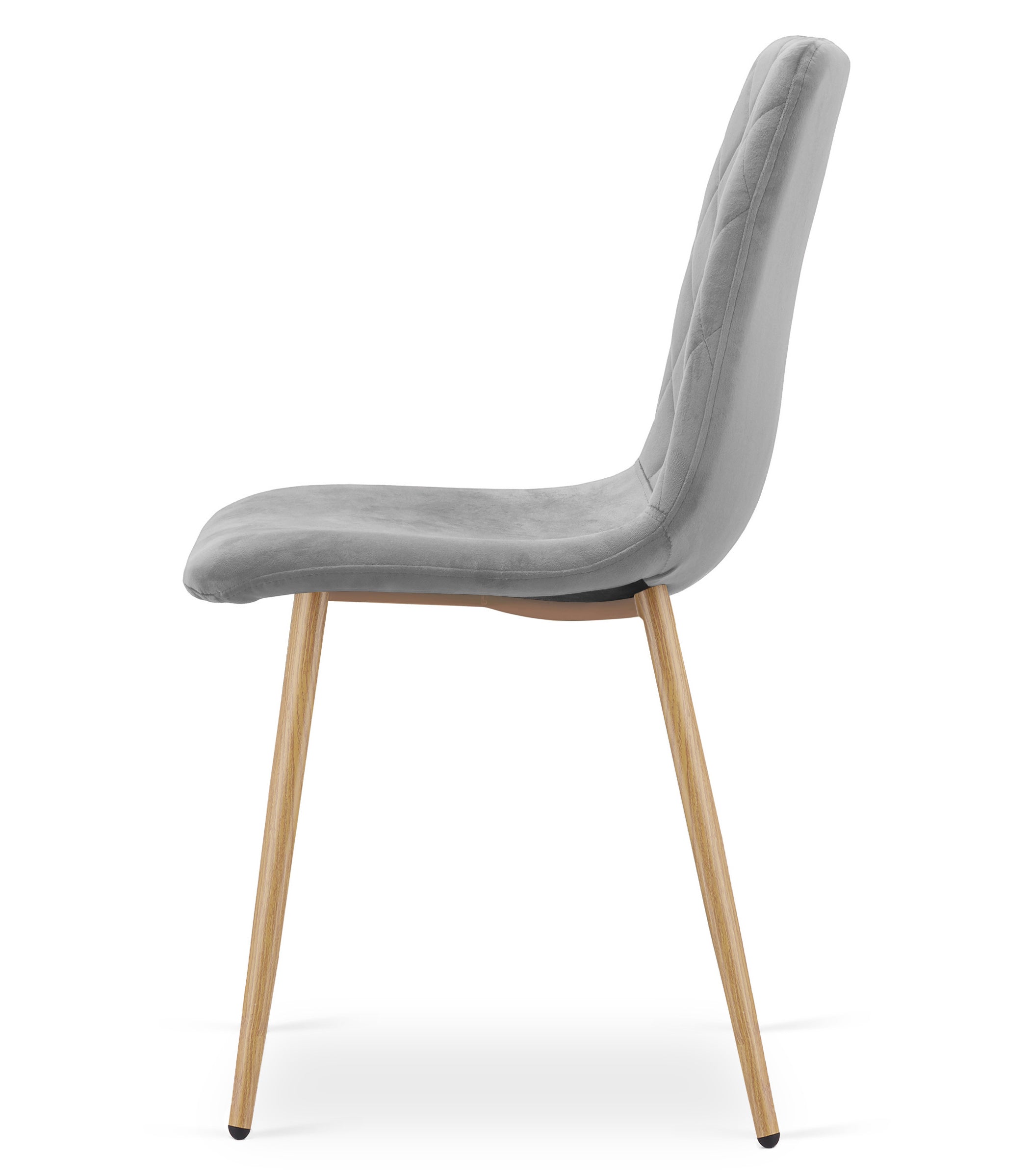 Sedia VALORA TURIN - Elegante sala da pranzo in velluto grigio chiaro x2