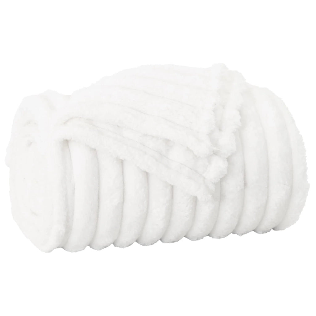 Coperte da Pile 6 pcs Bianco 270 x 240 cm Panno