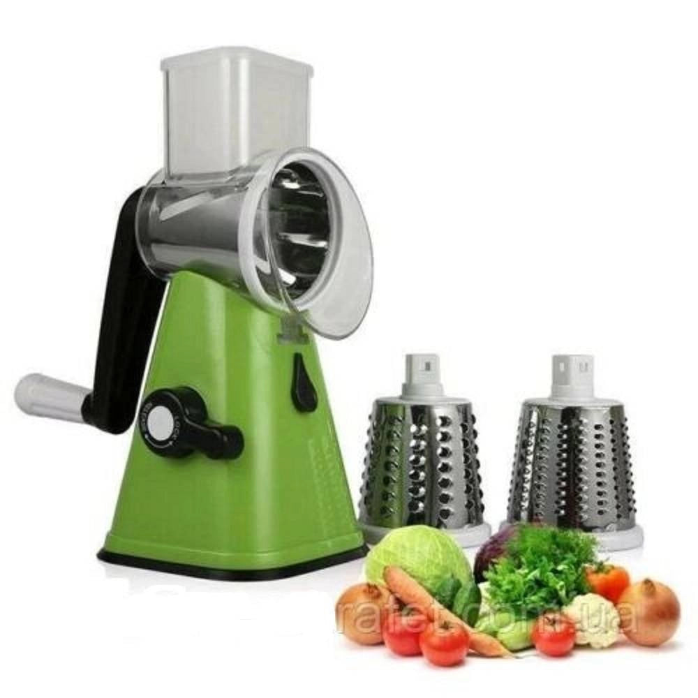 Trade Shop - Taglia Verdure Manuale Taglia Trita Grattugia Verdure Frutta 3 Lame Tritatutto -