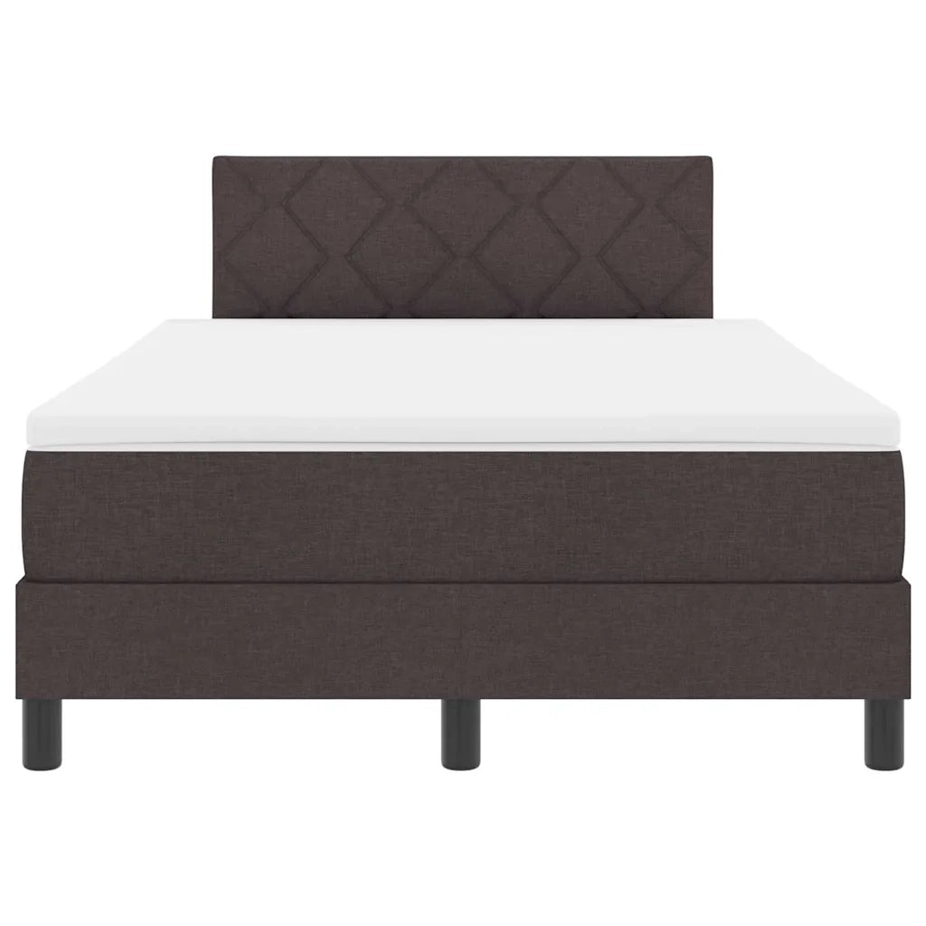 Letto a molle con cuscino Marrone Scuro 120 x 200 cm Tessuto 3338758