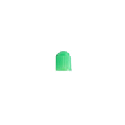 Cappuccio verde in plastica per valvola del pneumatico