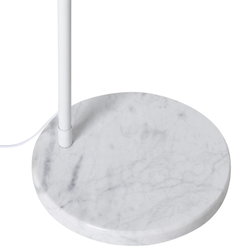Lampada da terra a braccio struttura in metallo e paralume regolabile bianco in stile moderno per soggiorno e camera da letto