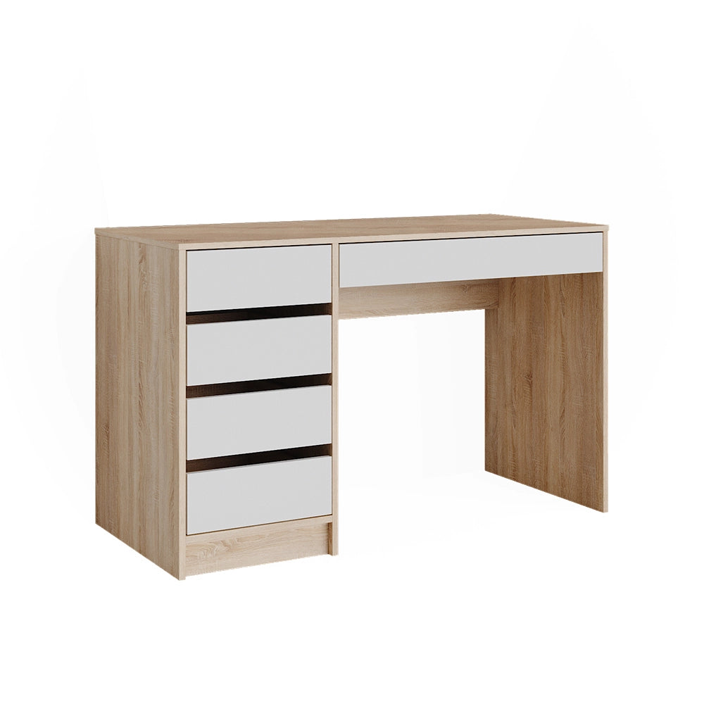 Vicco Scrivania Sonoma/Bianco 55 x 120 cm con cassetti