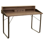 Scrivania in legno e metallo marrone 130x60x95h cm