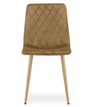 VALORA TURIN Sedia in velluto - Marrone x 2