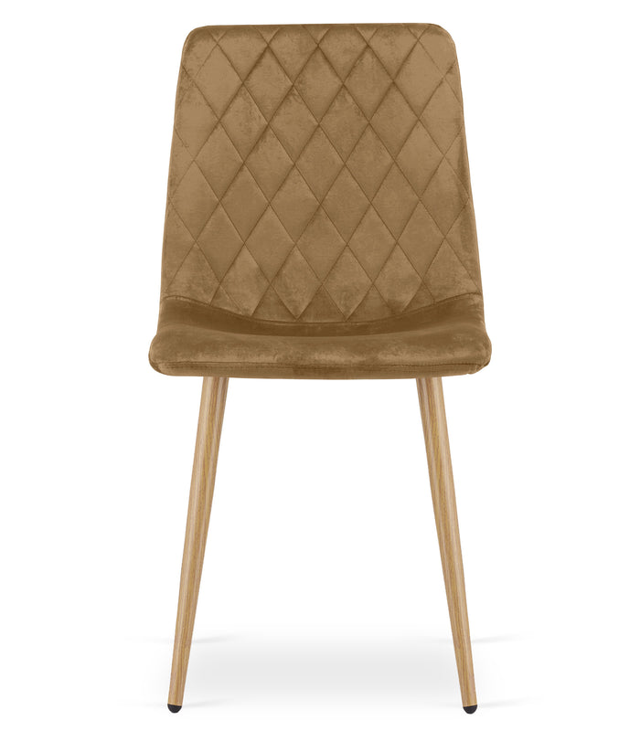 VALORA TURIN Sedia in velluto - Marrone x 2