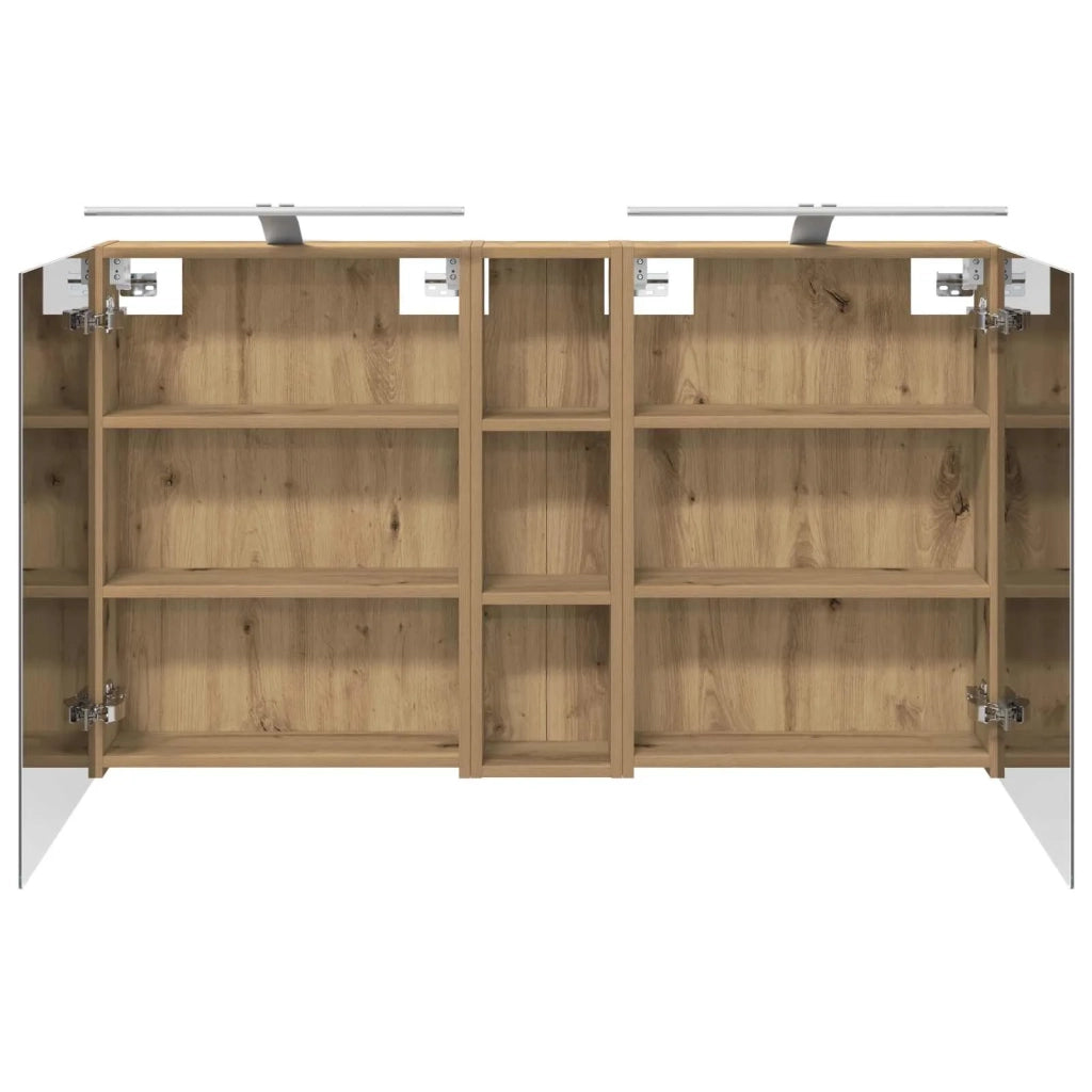 Set di Armadi da Bagno con lo scaffale 3 pcs 120 x 14,5 x 70 cm
