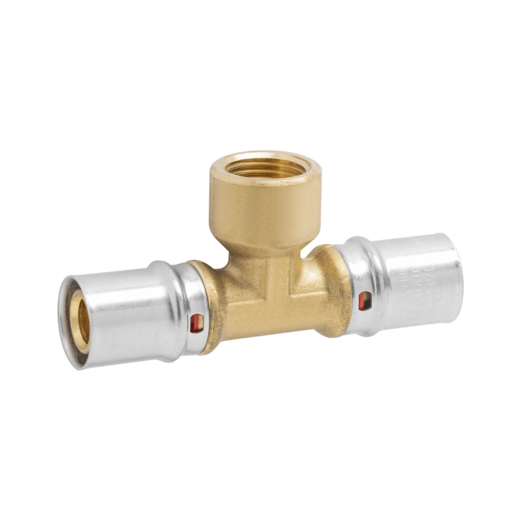RACCORDO A T FEMMINA A PRESSARE PER TUBO MULTISTRATO MODELLO AP132 - 1 ø32X3  - APE