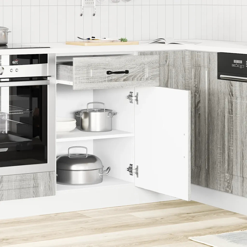 Base da Cucina Kalmar Grigio Sonoma in Legno Multistrato 853483