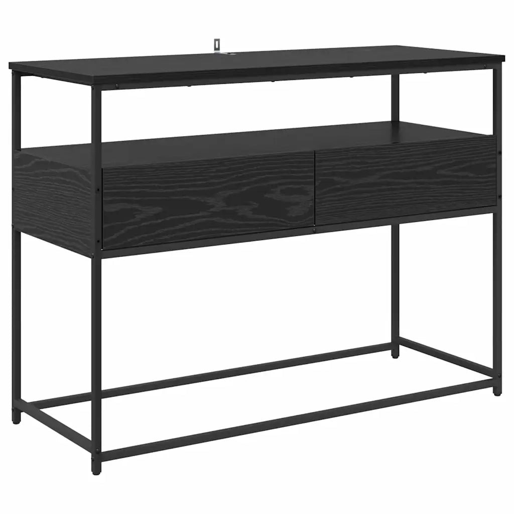 Tavolo consolle Rovere Nero 100 x 40 x 75 cm Legno multistrato
