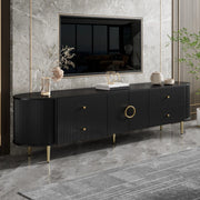 Mobile TV Lowboard ¨C MINIMAL ¨C MDF, Maniglie in Alluminio, Gambe in Ferro, Soggiorno