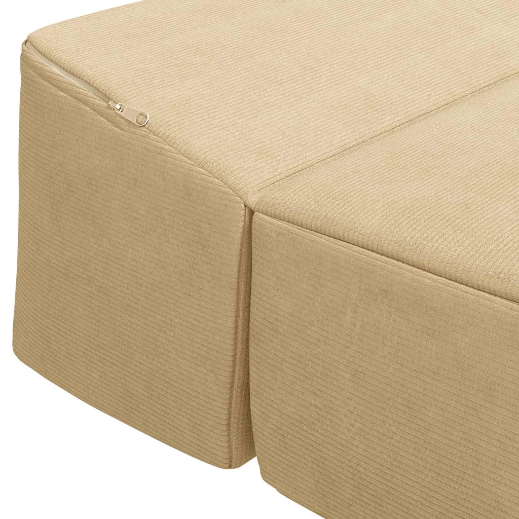 Divano Letto Pieghevole Grigio Verde Chiaro 200 x 70 x 15 cm