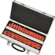 Set di Bit di Routatrice TCT 1/4" - 24 pezzi - Attrezzatura per Lavorazione del Legno
