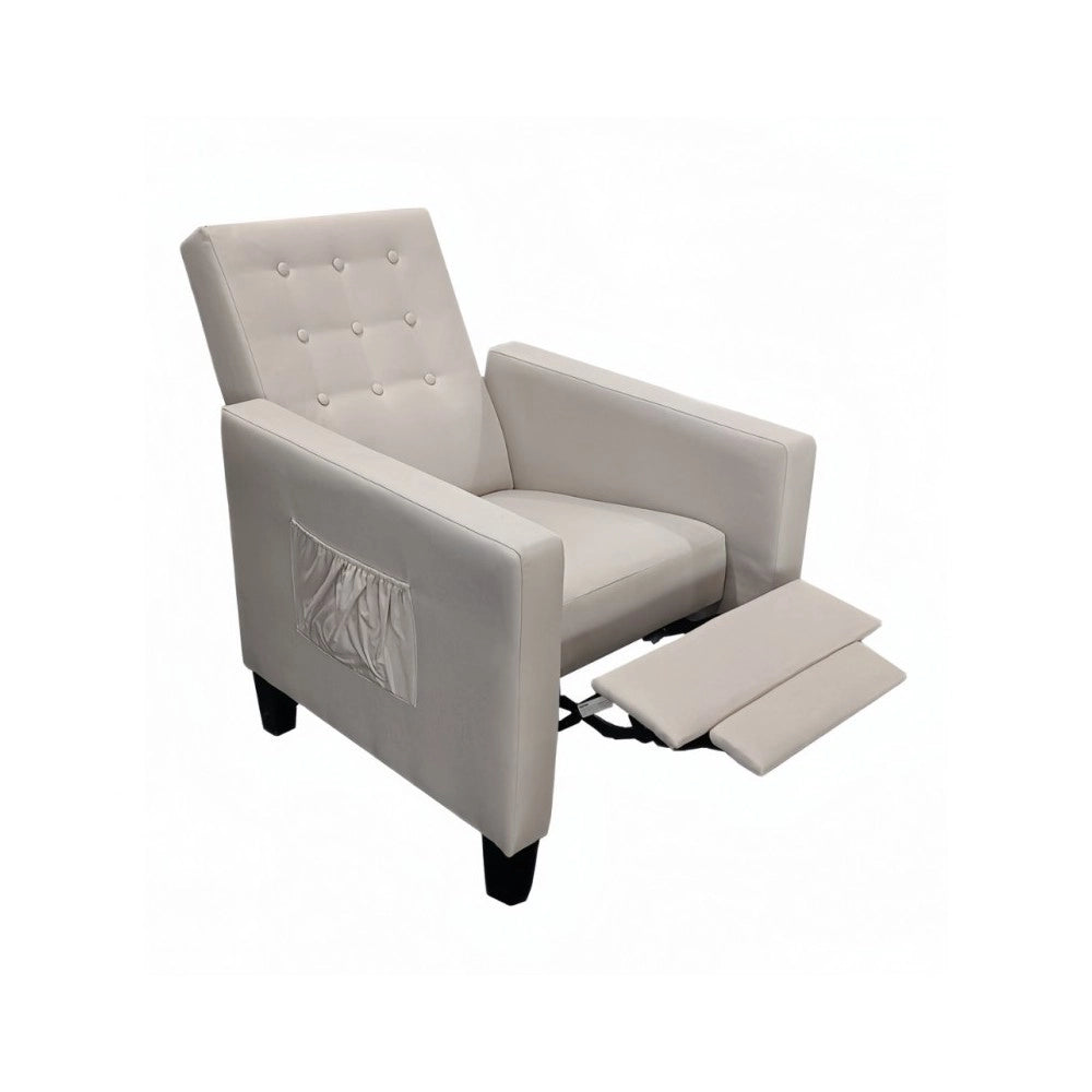 Poltrona recliner con massaggio Malea tessuto beige