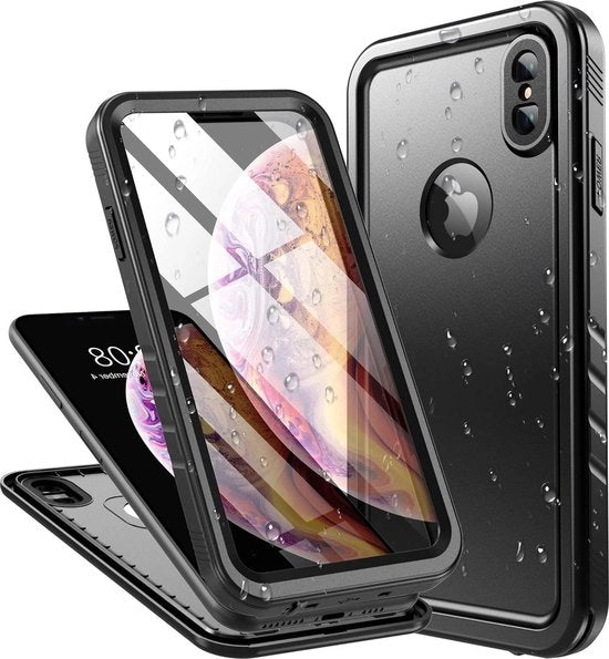Scheda di Protezione Shock-Resistente per iPhone XS Max - Copertura Completa 360° Bumper/Full Body in Nero