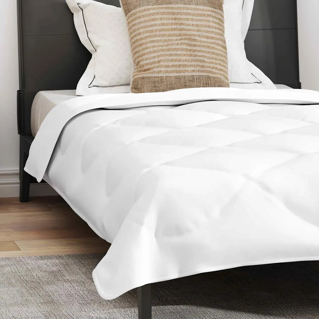vidaXL Piumone con cuscino Bianco 155 x 200 cm Microfibra
