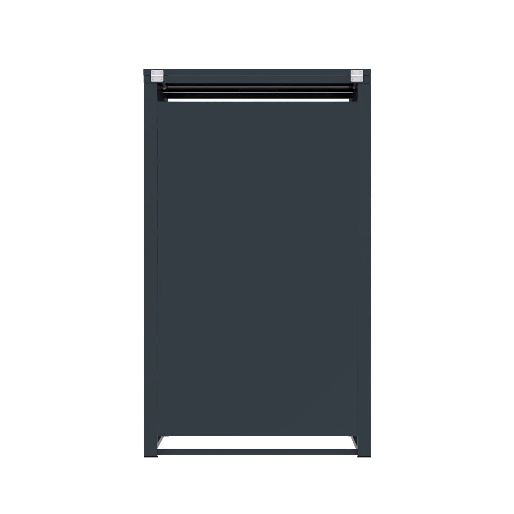 Copribidone Singolo 240 L Acciaio Zincato Antracite Effetto Legno Grigio