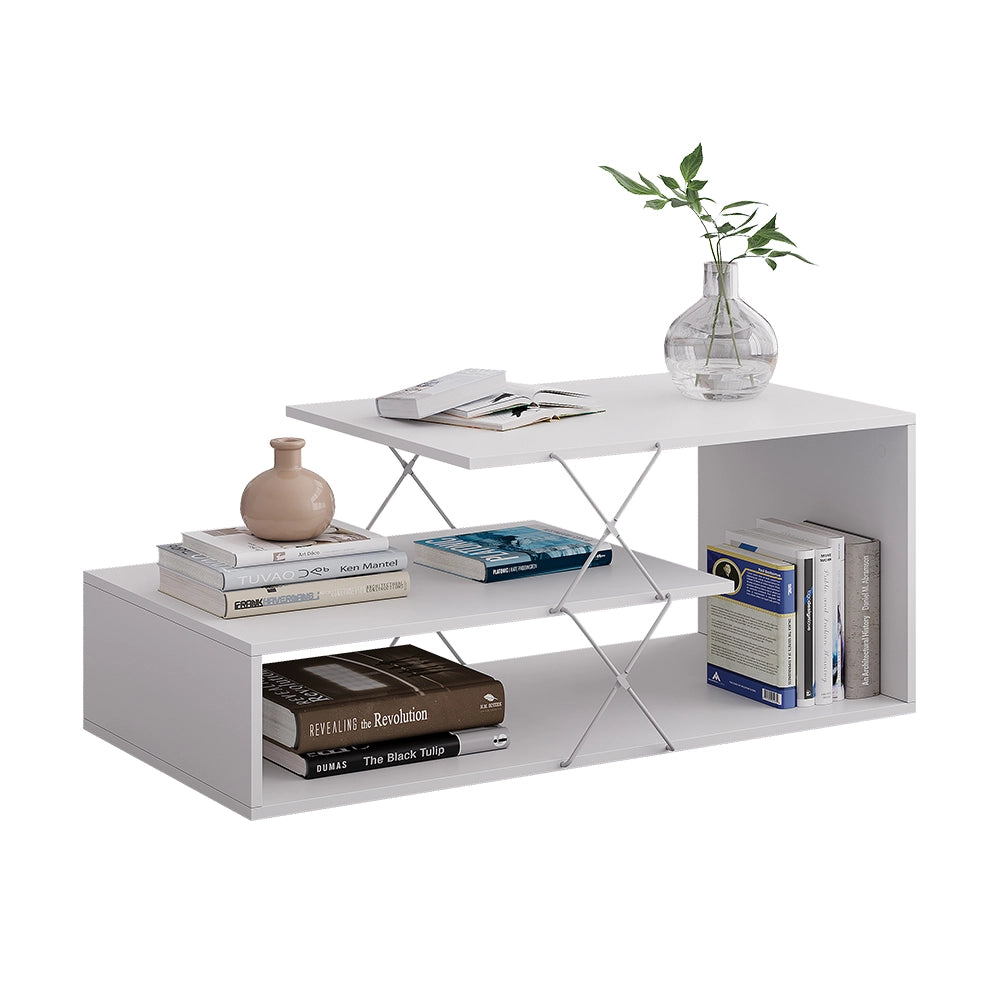 Vicco Tavolino da salotto Bianco 100 x 50 cm