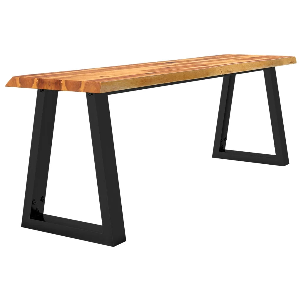 Panca con Bordi Vivi 140 cm in Legno Massello di Acacia 353294