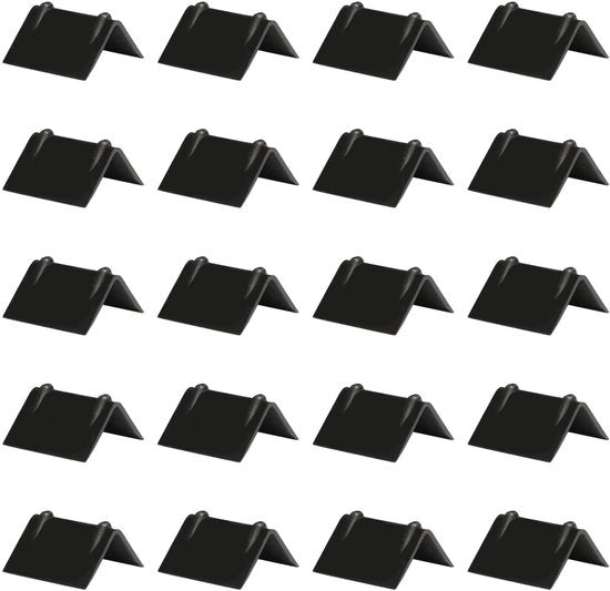 Protezione angolare per cinghie di trazione in plastica, 20 pezzi, protezione angolare robusta per cinghie di trazione con rullo, protezione angolare per camion per cinghie di trazione con larghezza 25 mm (nero)