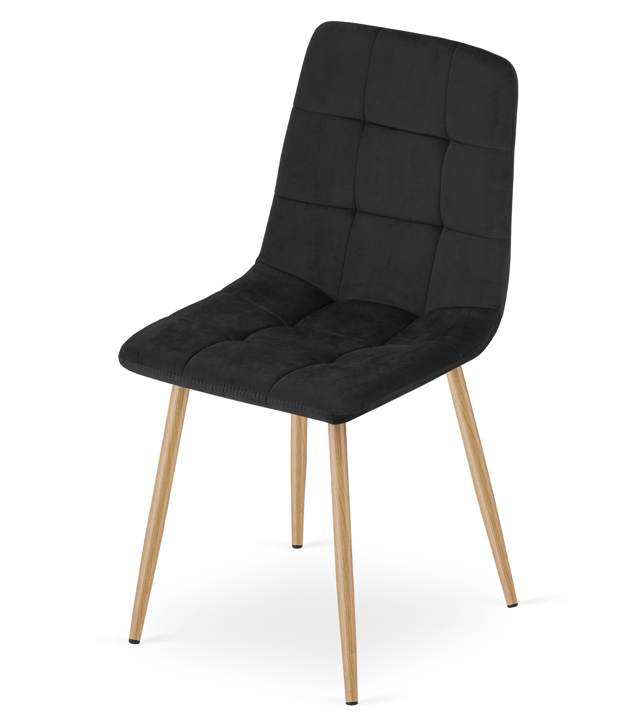 Sedia VALORA PYRA - Moderna imbottita in velluto nero x 2