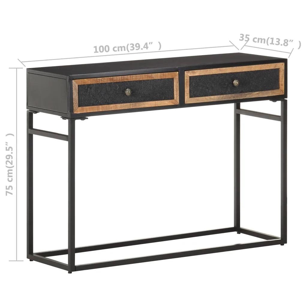 Tavolo Consolle 100x35x75 cm in Legno Massello di Mango 323151
