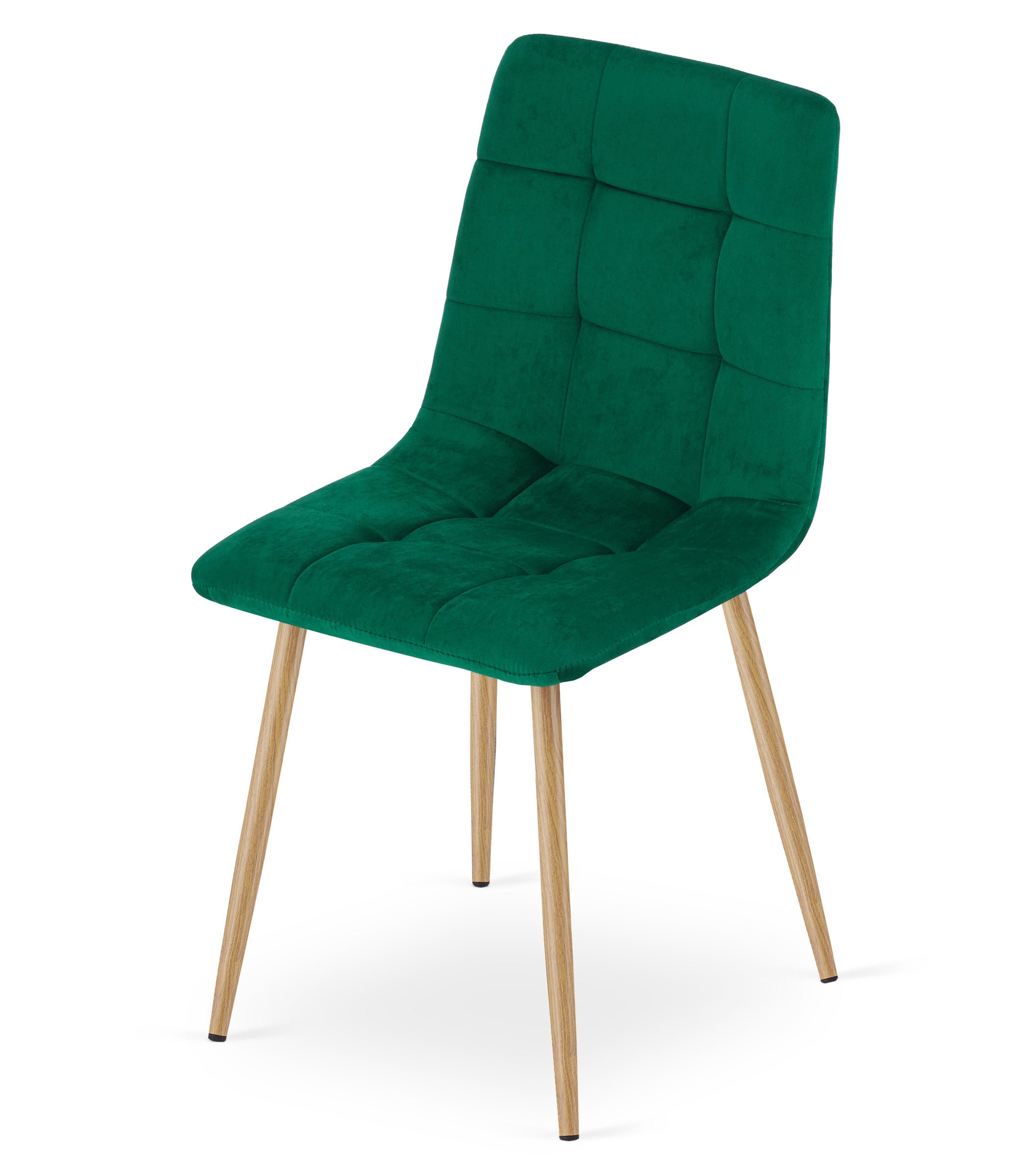 Sedia VALORA PYRA in velluto verde scuro per soggiorno x 2