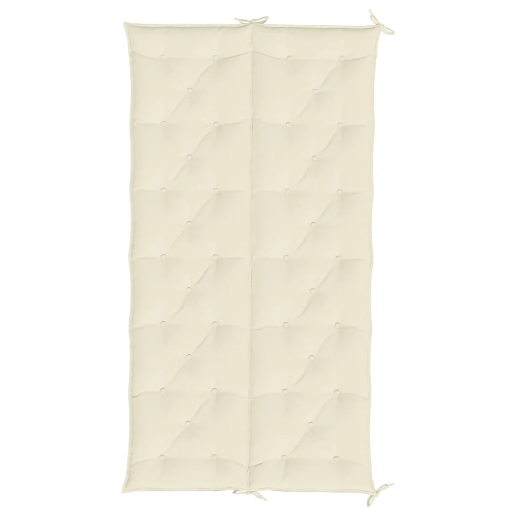 Cuscini Panca Giardino 2pz Bianco Crema 200x50x7 Tessuto Oxford 315042