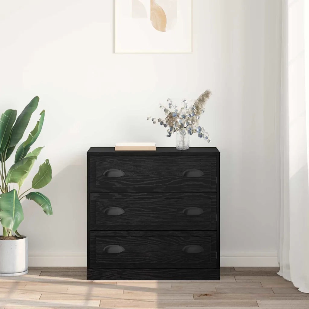 Credenza Rovere Nero 70 x 35,5 x 67,5 cm Legno multistrato 881354