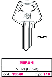 Silca CHIAVE ASC MER1 (G.VAC 3) MERONI 100.00 pz