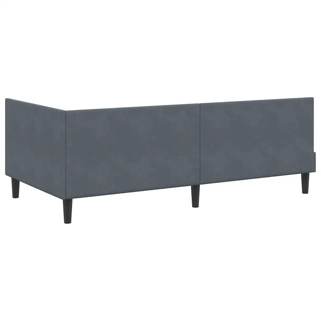 Cornice del letto ad angolo Grigio scuro 100 cm x 200 cm
