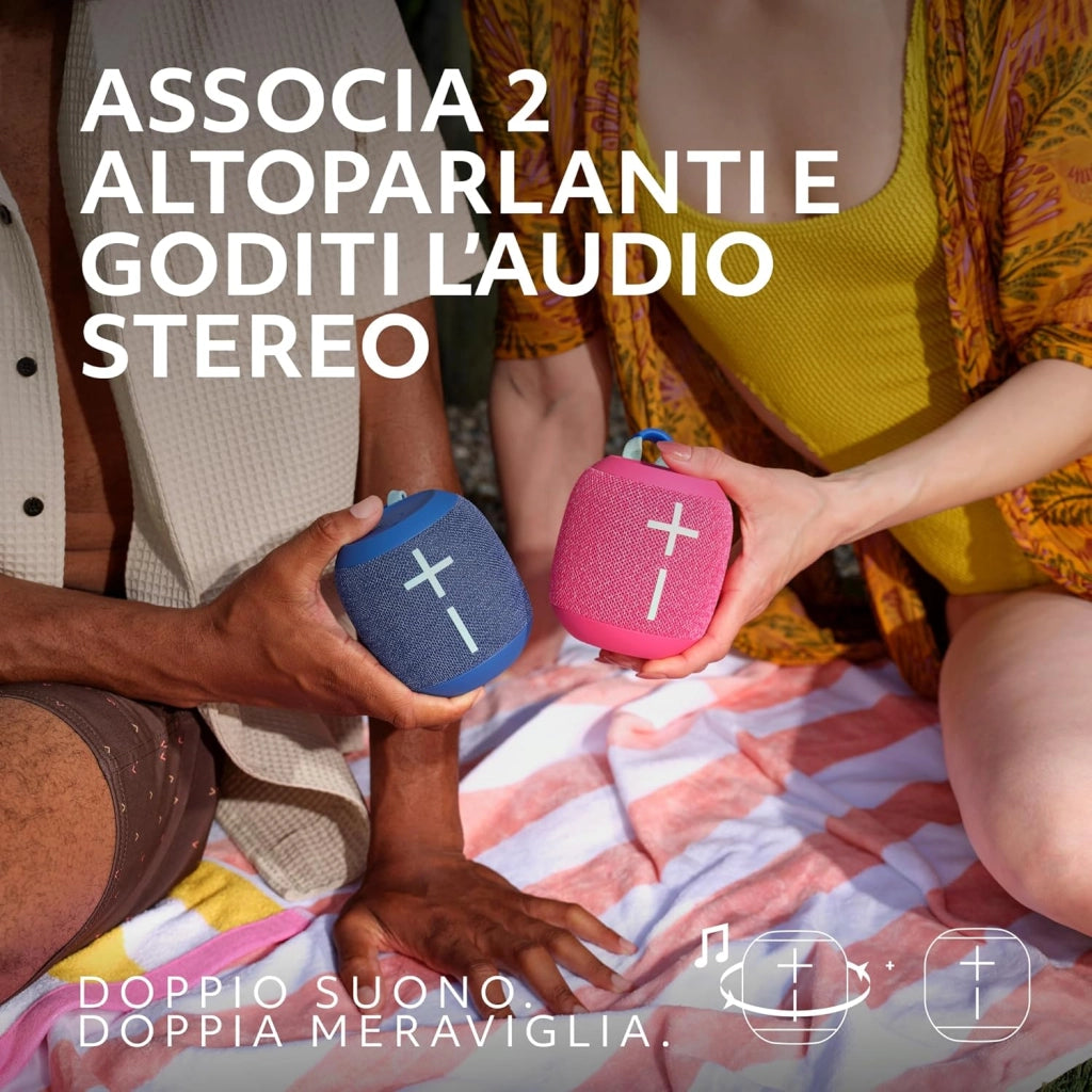 Ultimate Ears WONDERBOOM 4, altoparlante Bluetooth portatile impermeabile con bassi eccezionali e suono a 360°, altoparlante galleggiante antipolvere con raggio d’azione di 40 m - Nero