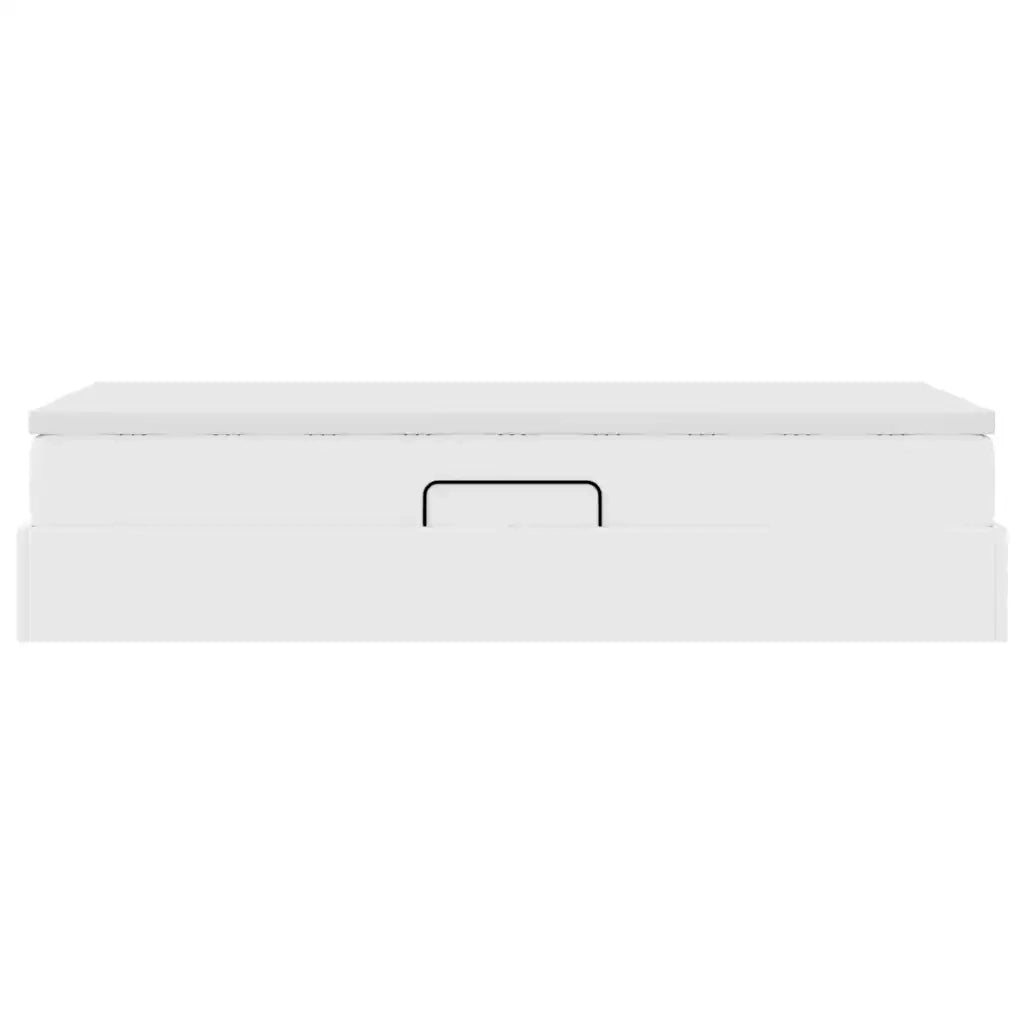 Letto con contenitore e materasso Bianco 90 x 190 cm