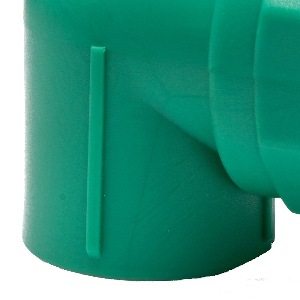 Gomito a 90â° ff con inserto ottone filettato in ppr polipropilene verde