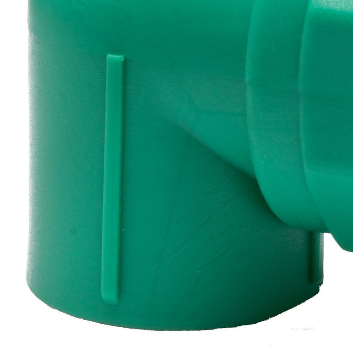 Gomito a 90â° ff con inserto ottone filettato in ppr polipropilene verde