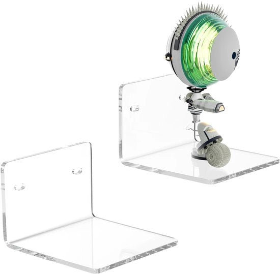Pannelli di finitura trasparenti 10 cm, 2-pack, 4 mm di spessore, pannello di acrilico flottante per oggetti decorativi, piante, telecamere di sicurezza, altoparlanti, impermeabile