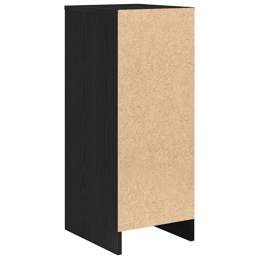 Credenza-Buffet-Armadio da cucina Rovere Nero 29,5x34x76 cm in Legno Multistrato 249806