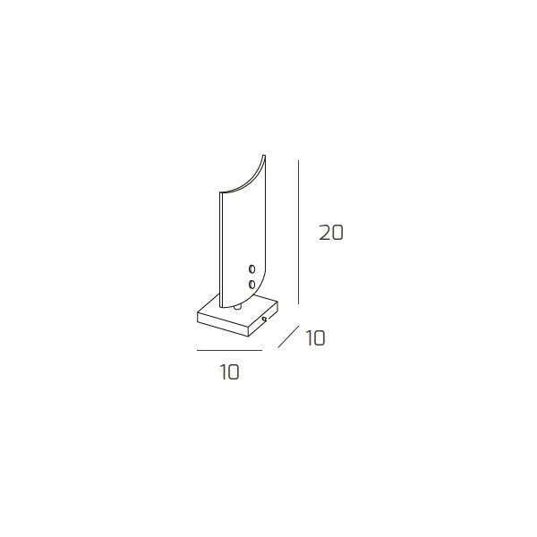 LINEAR LAMPADA DA TAVOLO 1 LUCE ATTACCO E27 IN VETRO E METALLO