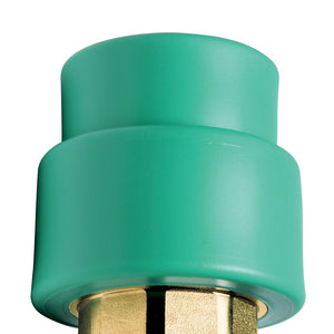 Manicotto diritto mf con inserto ottone filettato in ppr polipropilene verde