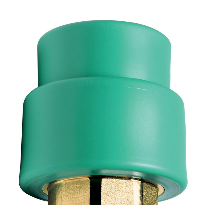 Manicotto diritto mf con inserto ottone filettato in ppr polipropilene verde