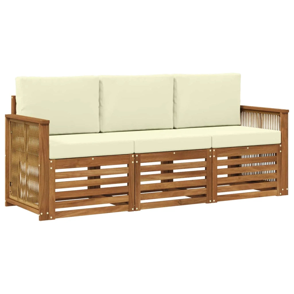 Set divani 3 pz Legno di Acacia Massello 3383966