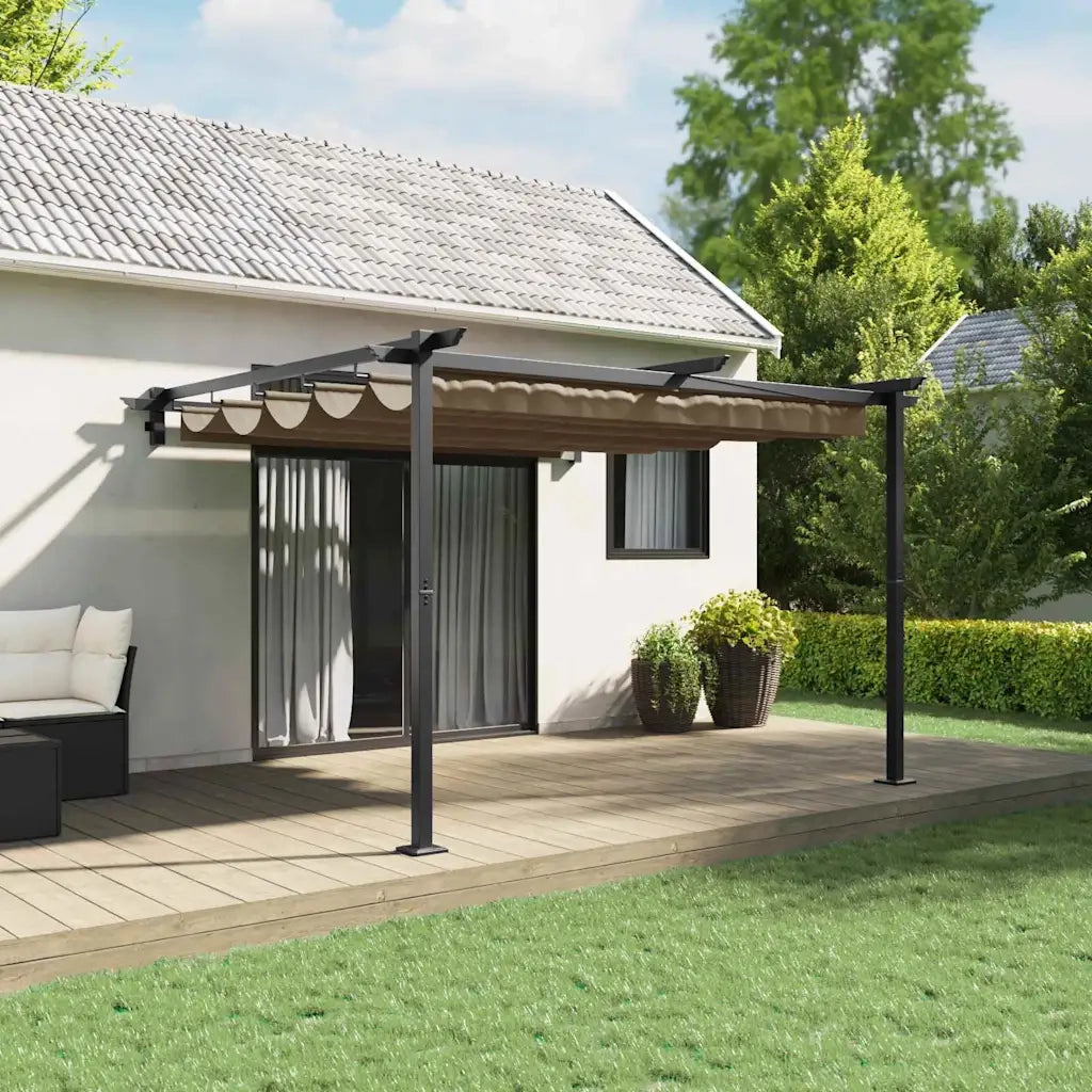 vidaXL Gazebo a Muro Talpa Acciaio