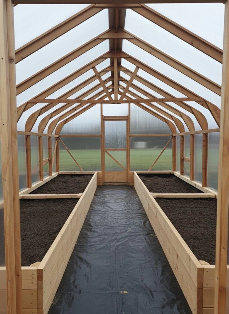 Serra da giardino Classic Wood 3 x 4 m (12 m²), 4 mm con rivestimento in policarbonato