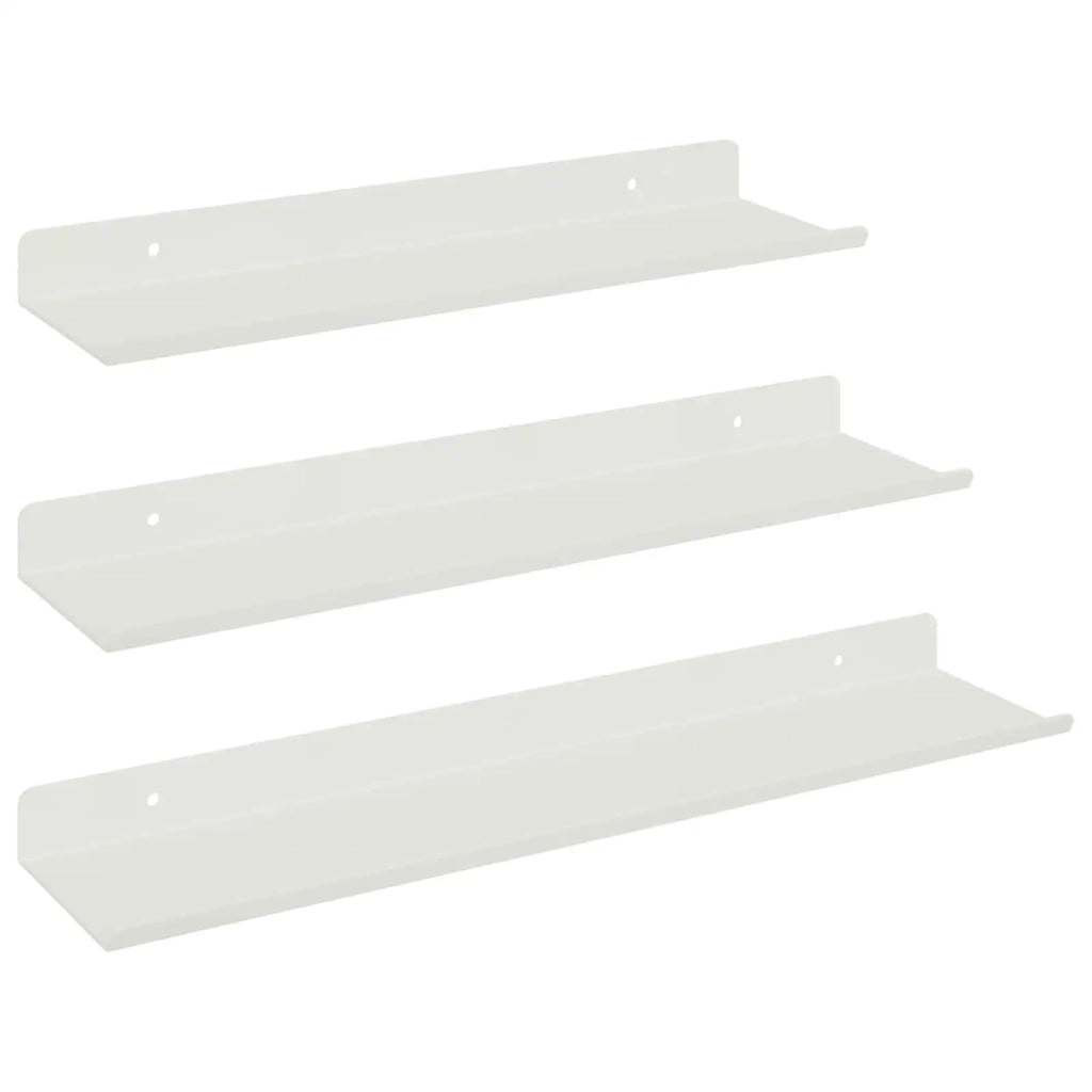 Mensola sospesa 3 pcs Bianco 40 x 9 x 2,5 cm Acciaio 8003935